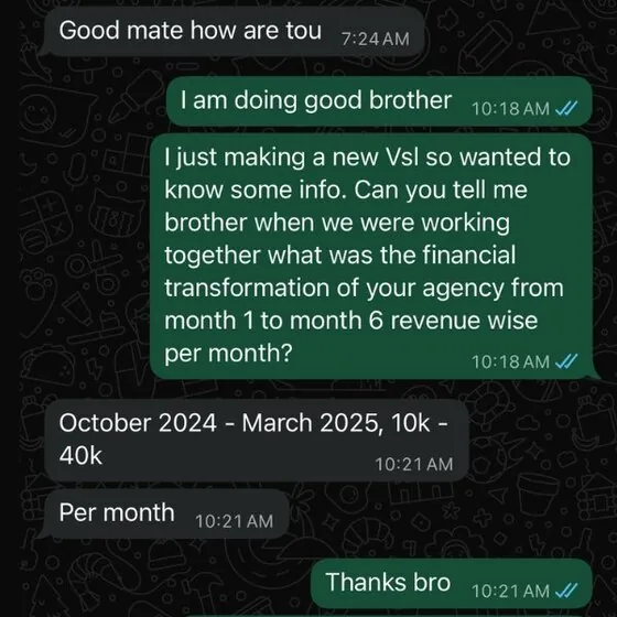 Client message from Riley