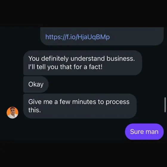 Client message from Arban