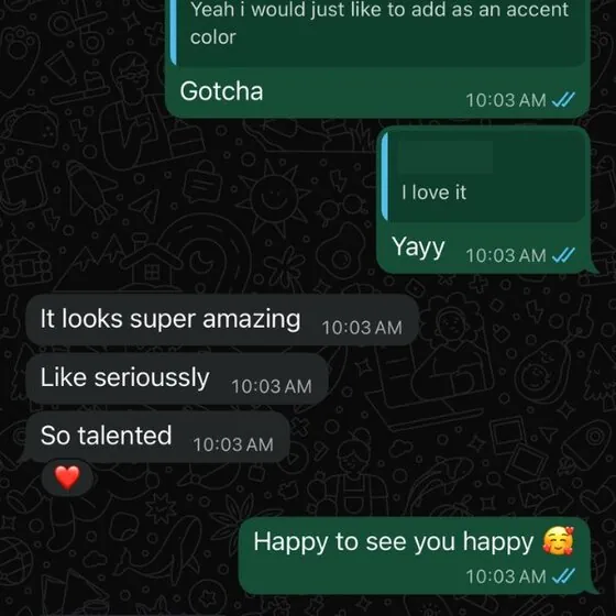 Client message from Cora